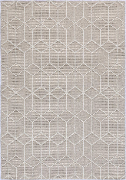 Vanuatu | Maemae Geometric Flatweave Rug - Beige