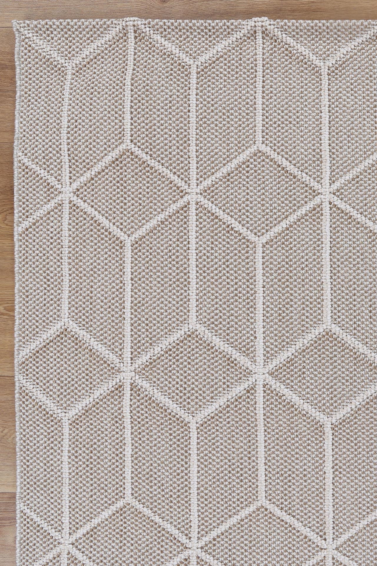 Vanuatu | Maemae Geometric Flatweave Rug - Beige