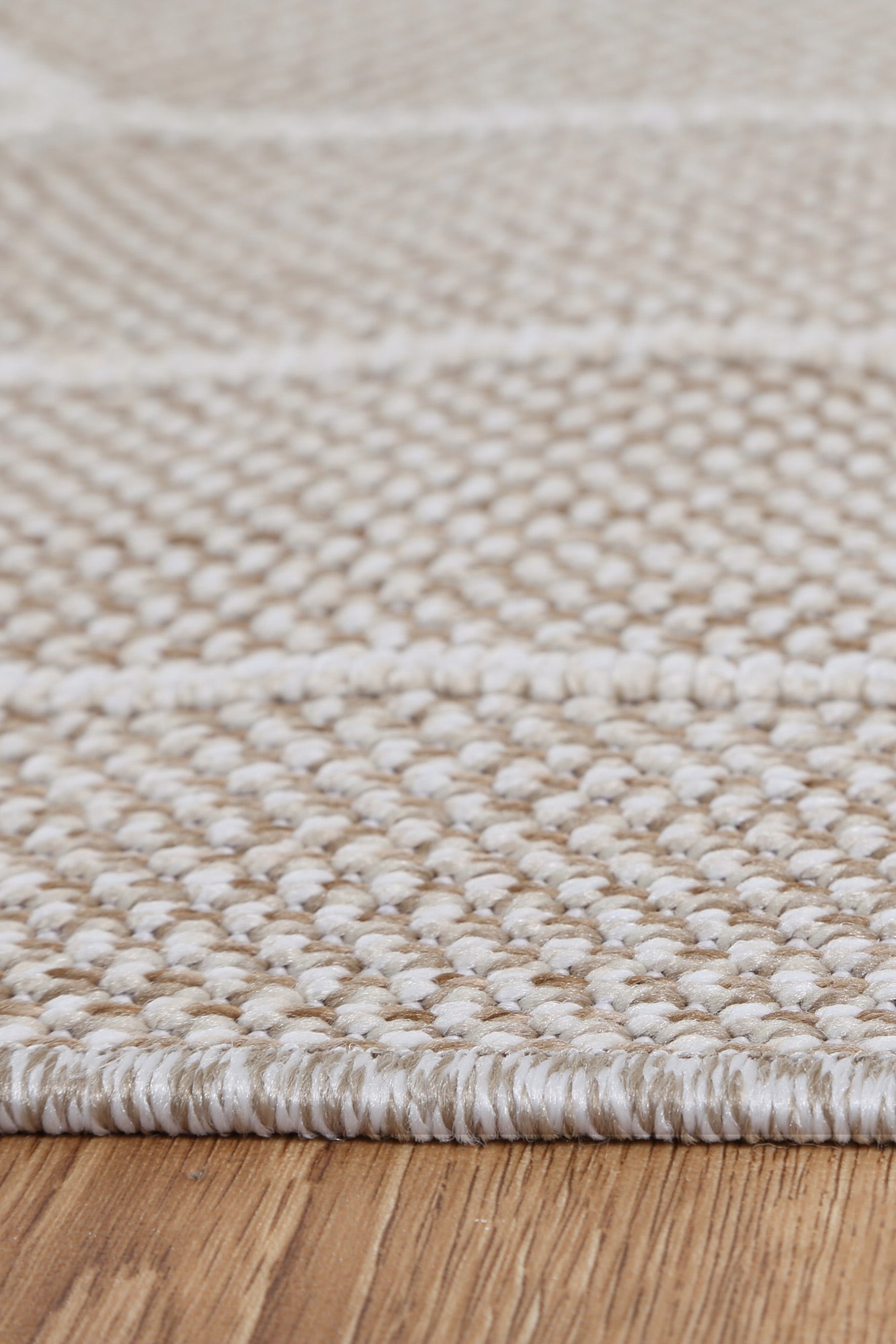 Vanuatu | Maemae Geometric Flatweave Rug - Beige