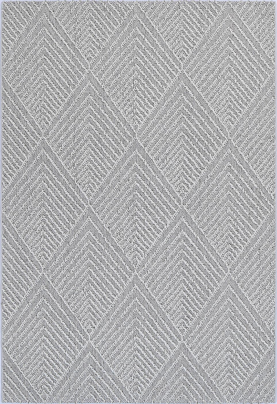 Vanuatu | Kini Geometric Flatweave Rug - Grey
