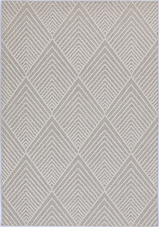 Vanuatu | Onika Geometric Flatweave Rug - Beige