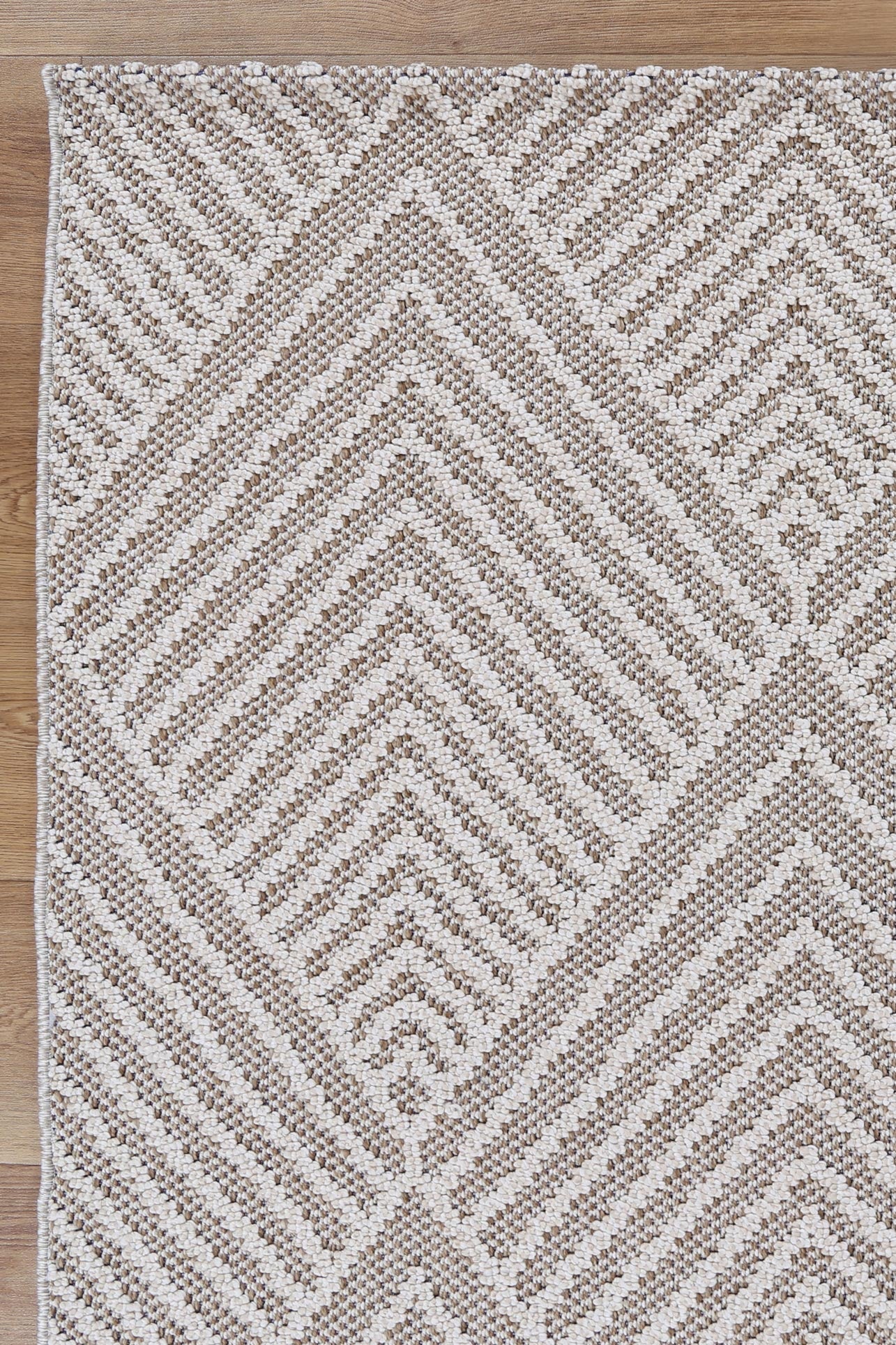 Vanuatu | Onika Geometric Flatweave Rug - Beige