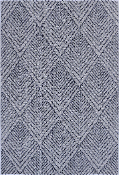 Vanuatu Naka | Geometric Flatweave Rug - Charcoal