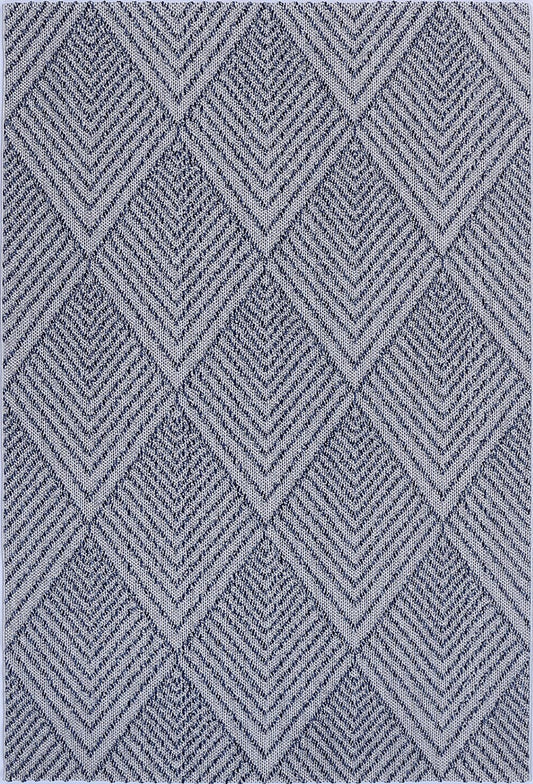 Vanuatu Naka | Geometric Flatweave Rug - Charcoal