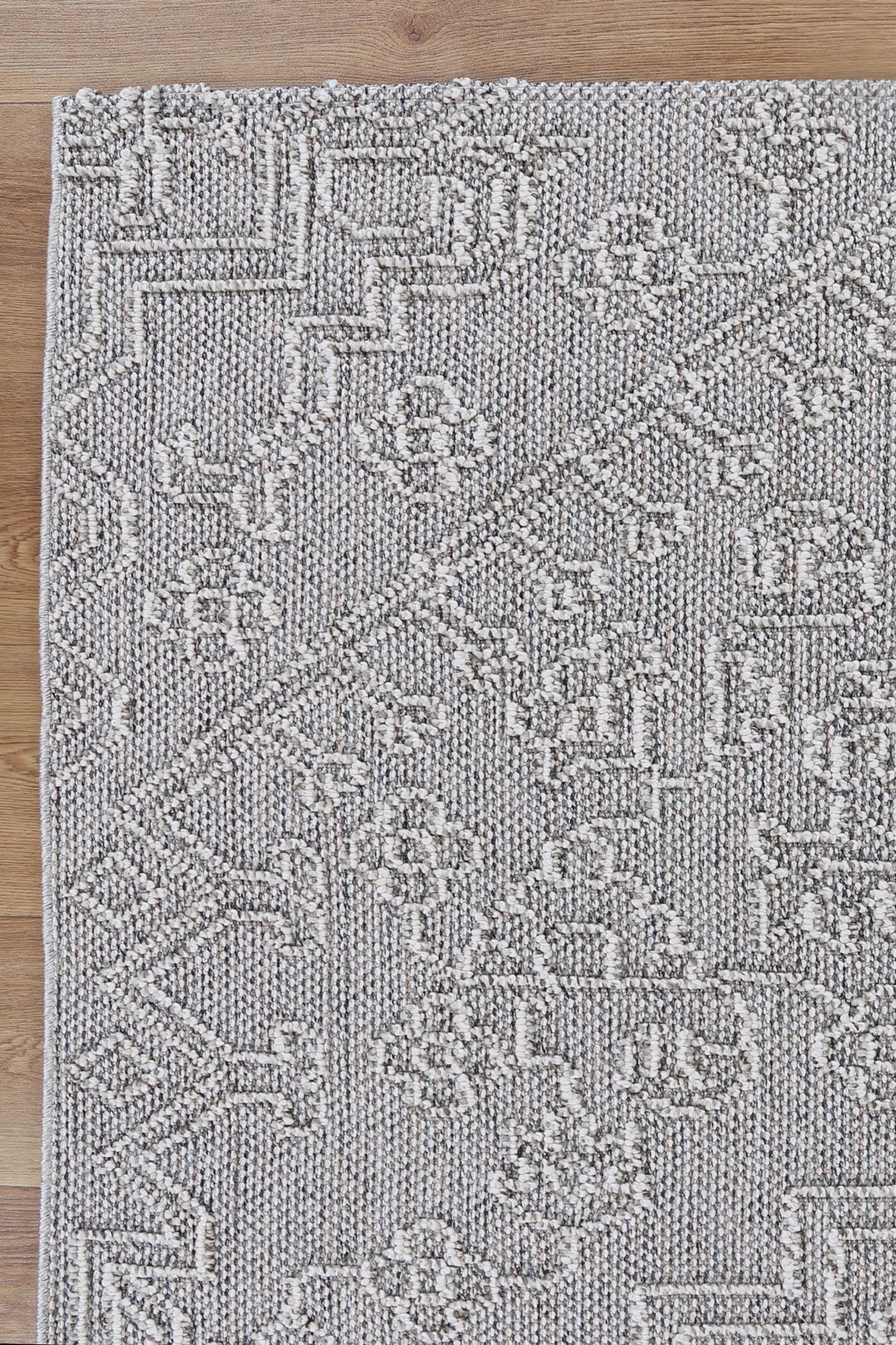 Vanuatu | Nori Tribal Flatweave Rug - Grey