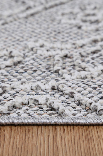 Vanuatu | Nori Tribal Flatweave Rug - Grey