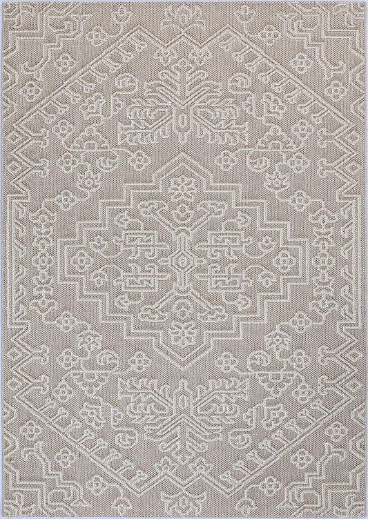 Vanuatu | Waita Tribal Flatweave Rug - Beige
