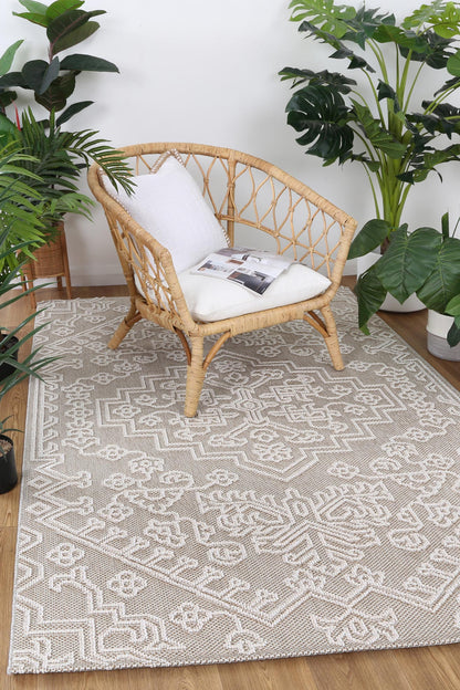 Vanuatu | Waita Tribal Flatweave Rug - Beige