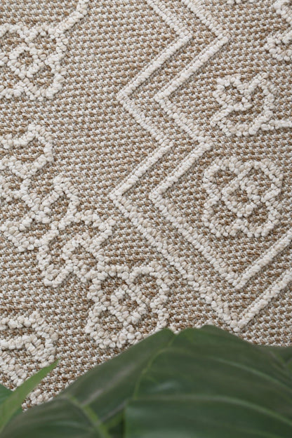 Vanuatu | Waita Tribal Flatweave Rug - Beige