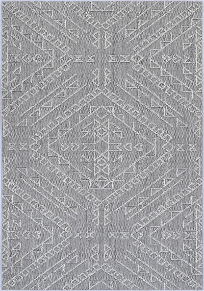 Vanuatu | Kaua Tribal Flatweave Rug - Ash Grey