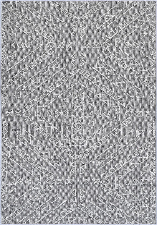 Vanuatu | Kaua Tribal Flatweave Rug - Ash Grey