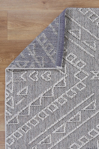 Vanuatu | Kaua Tribal Flatweave Rug - Ash Grey