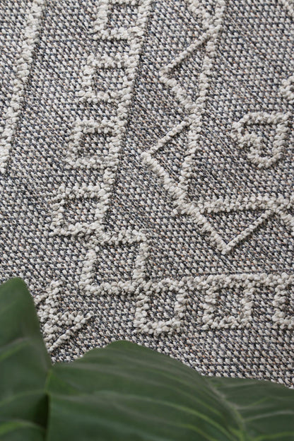 Vanuatu | Kaua Tribal Flatweave Rug - Ash Grey