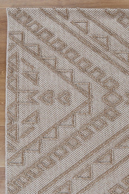 Vanuatu | Kilifa Tribal Flatweave Rug - Beige