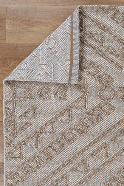 Vanuatu | Kilifa Tribal Flatweave Rug - Beige