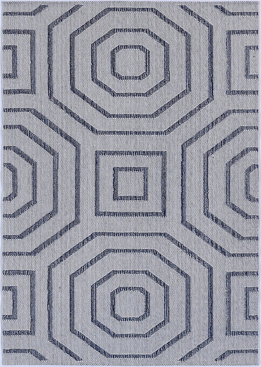 Vanuatu Hale | Geometric Flatweave Rug - Charcoal
