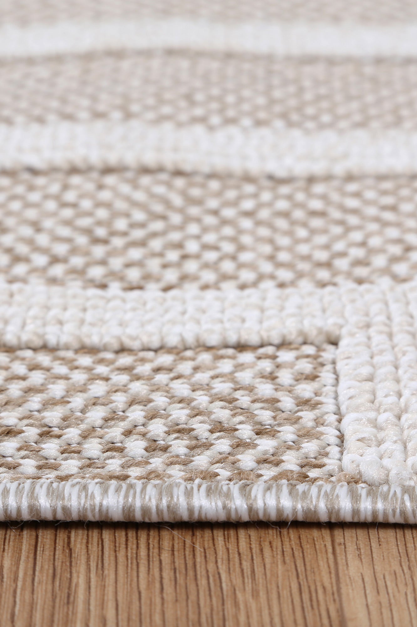 Vanuatu | Lui Geometric Flatweave Rug - Beige
