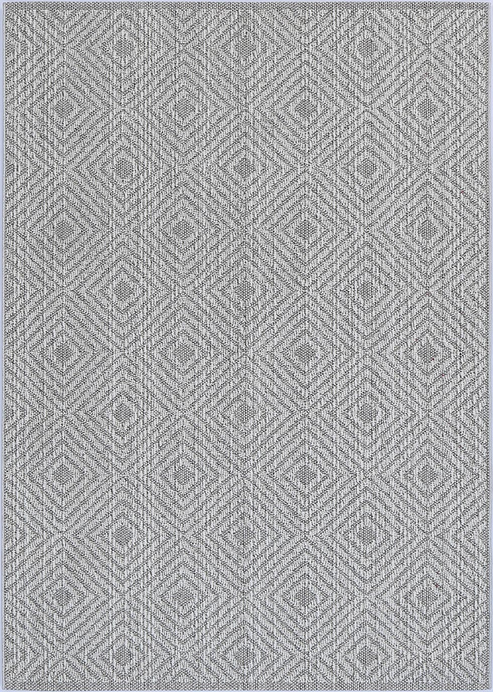 Vanuatu | Walasi Geometric Flatweave Rug - Ash Grey
