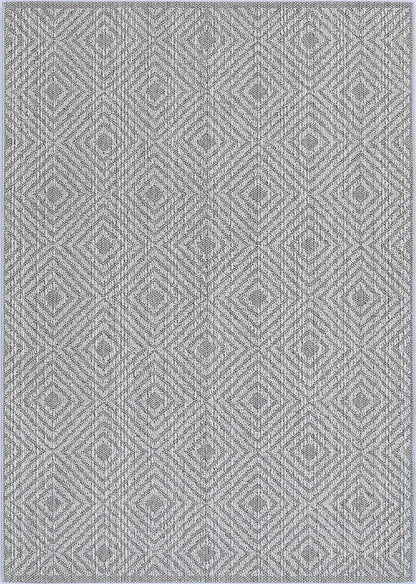 Vanuatu | Walasi Geometric Flatweave Rug - Ash Grey