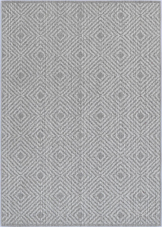 Vanuatu | Walasi Geometric Flatweave Rug - Ash Grey