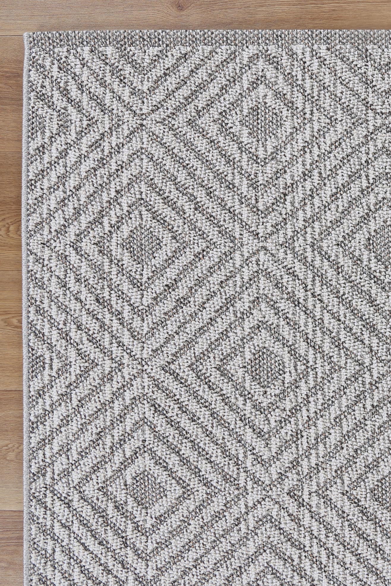 Vanuatu | Walasi Geometric Flatweave Rug - Ash Grey