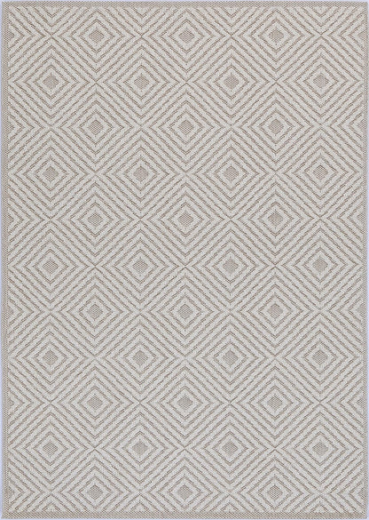 Vanuatu | Wickham Geometric Flatweave Rug - Beige