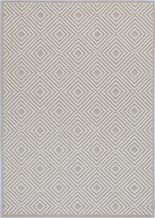 Vanuatu | Wickham Geometric Flatweave Rug - Beige