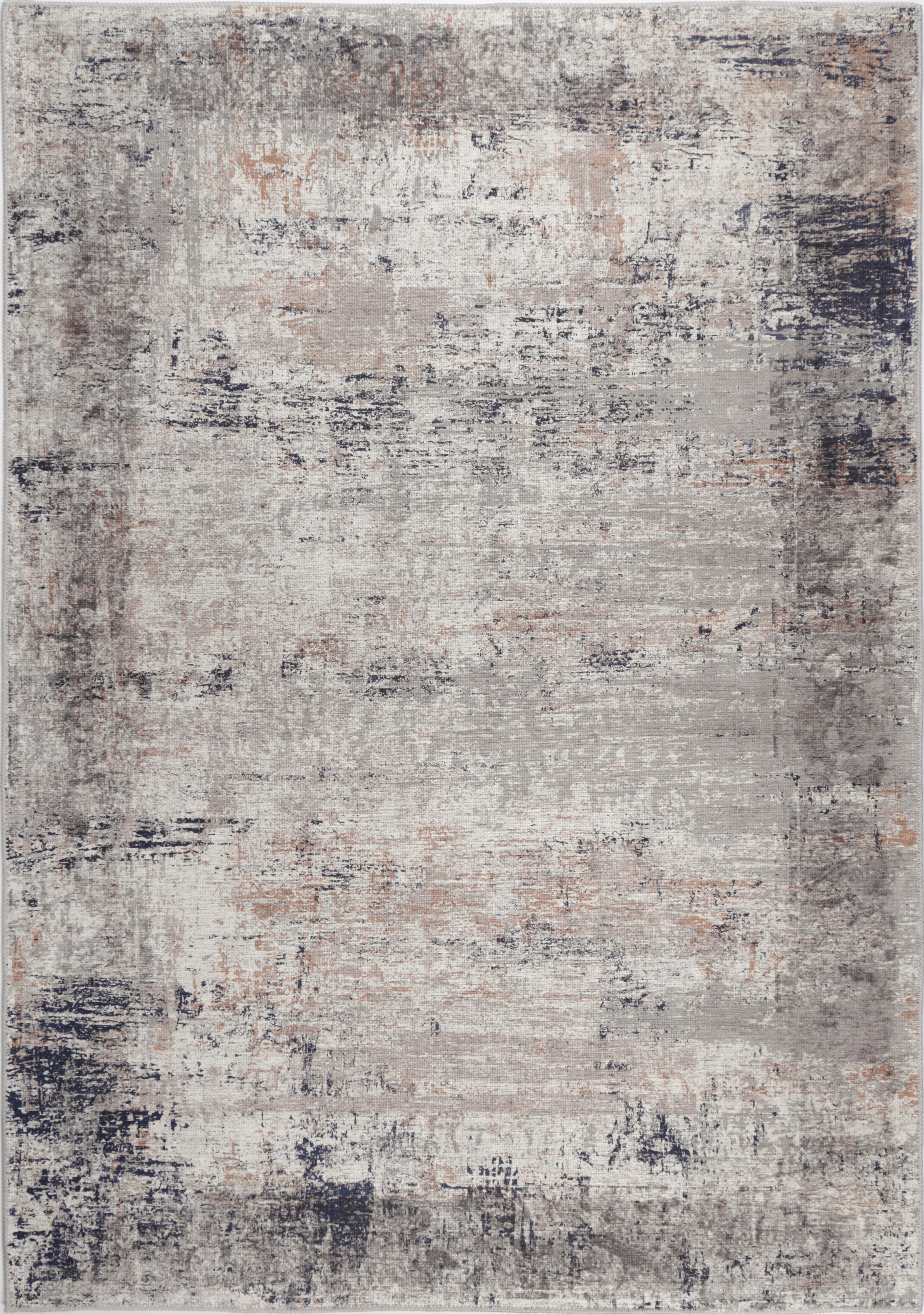 Abstract Echo Blue Grey Washable Rug - VITAL 1693-02 – Mirra Interiors