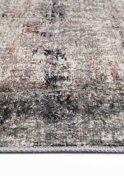Abstract Echo Blue Grey Washable Rug - VITAL 1693-02