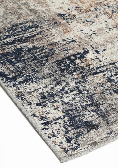 Abstract Echo Blue Grey Washable Rug - VITAL 1693-02