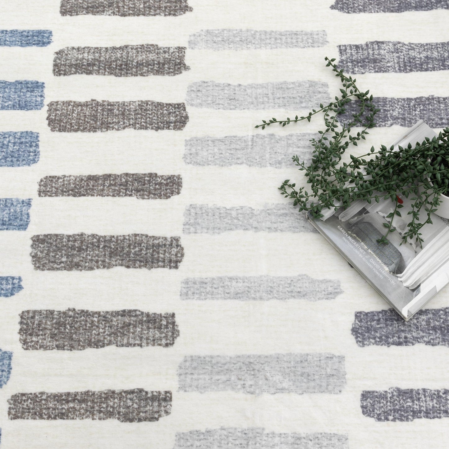 Maxwell | Modern Stripes Machine Washable Rug -