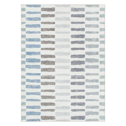 Maxwell | Modern Stripes Machine Washable Rug -