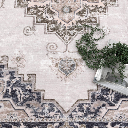 Maxwell | Transitional Machine Washable Rug - Beige