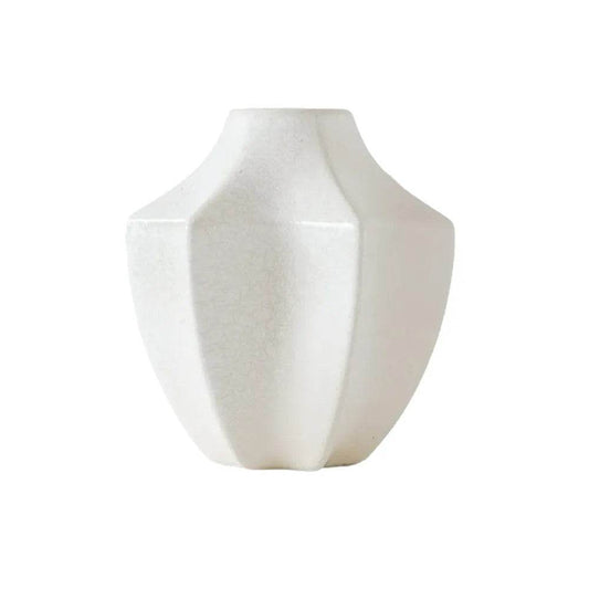 Kuori Ceramic Crackle Vase White | Mirra Interiors