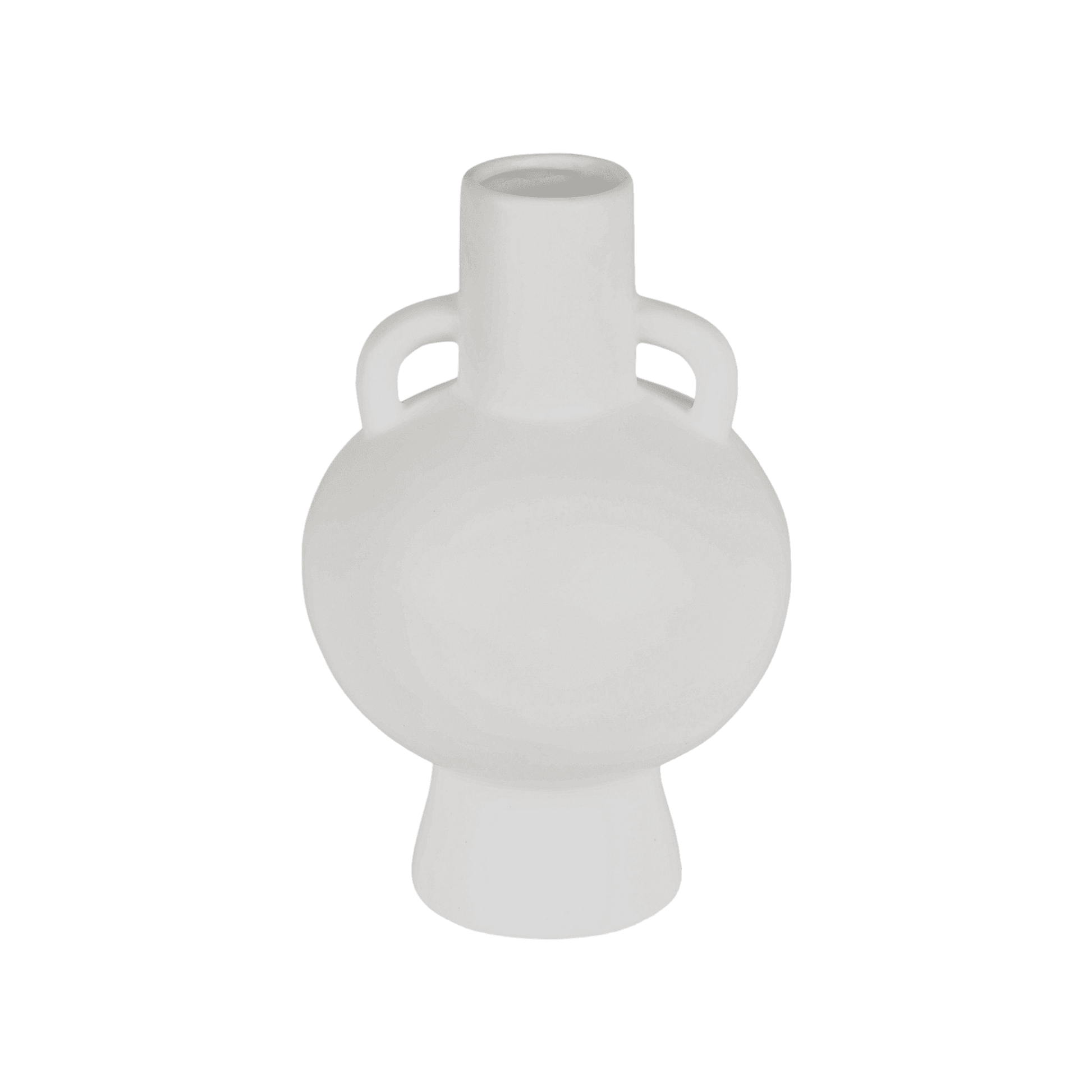 Safa | Porcelain Handle Vase Ivory White - Mirra Interiors
