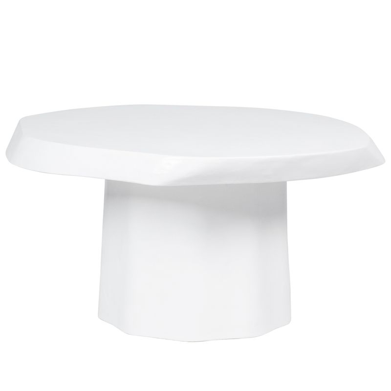 White cylindrical object on a white background