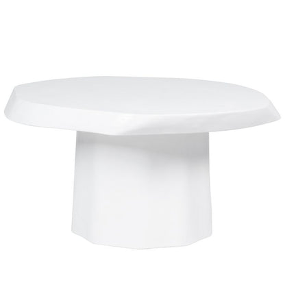 White cylindrical object on a white background
