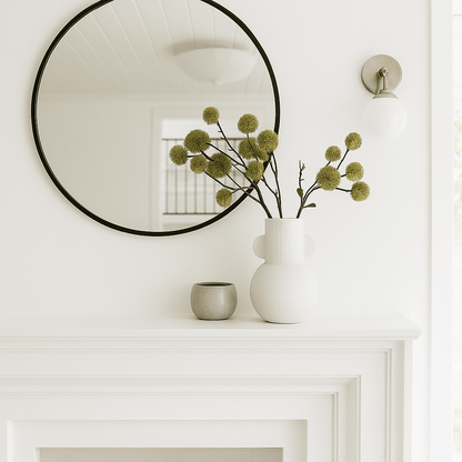 Artemis I | Ceramic Handled Vase - White - Mirra Interiors