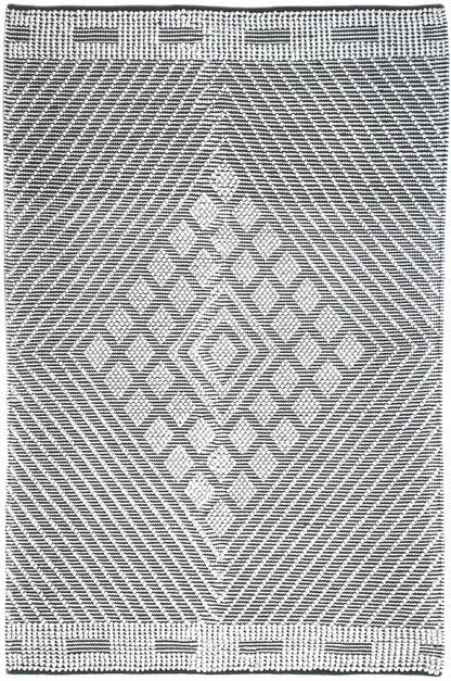 Aashi | Radial Diamond Wool Rug Grey - Mirra Interiors