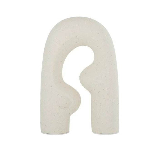 Adlan | Ceramic Abstract Sculpture Ivory - Mirra Interiors