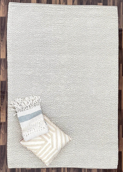 Agnes | Pebble Wool Rug Natural White - Mirra Interiors
