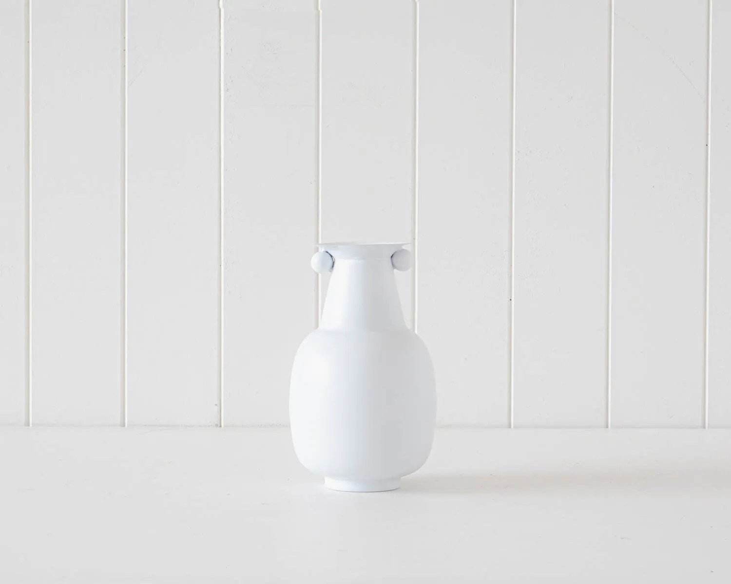 Alane | Metal Deco Vase White - Mirra Interiors