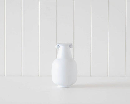 Alane | Metal Deco Vase White - Mirra Interiors