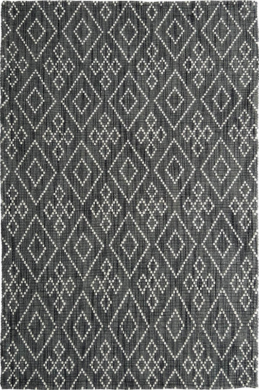 Amina | Marrakesh Wool Rug Dark Grey - Mirra Interiors
