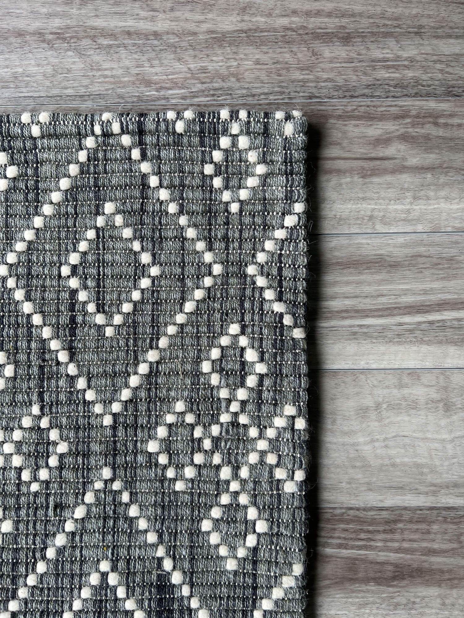 Amina | Marrakesh Wool Rug Dark Grey - Mirra Interiors