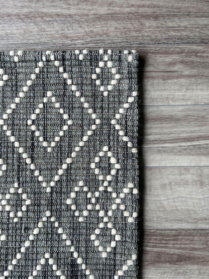 Amina | Marrakesh Wool Rug Dark Grey - Mirra Interiors