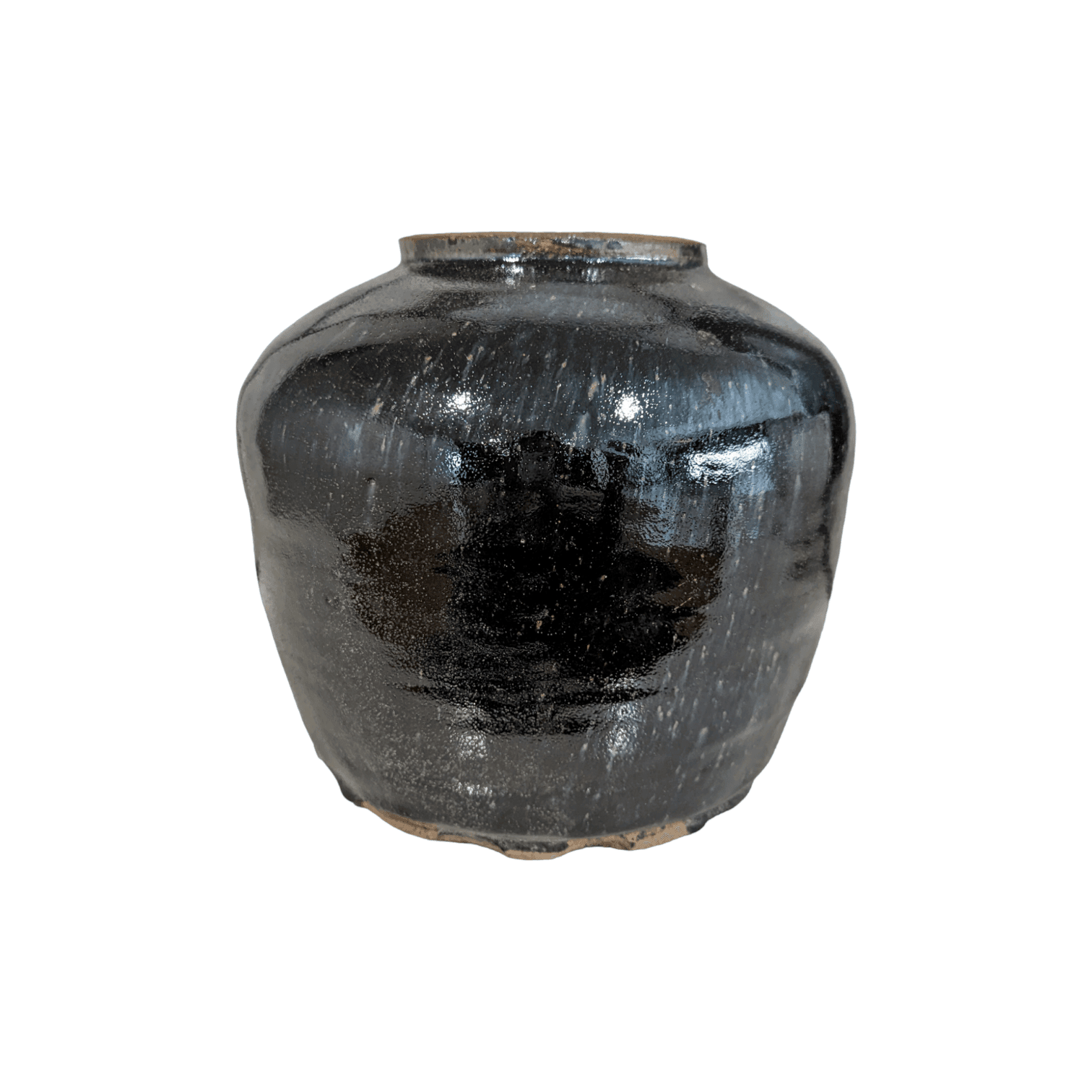 Shanxi | Antique Terracotta Wine Jar Glazed Black - Mirra Interiors