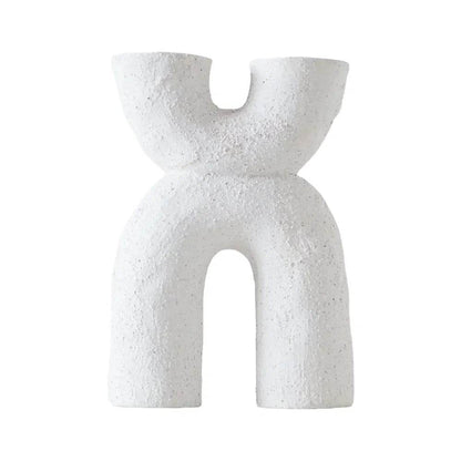 Alec | Ceramic Arch Candle Holder White - Mirra Interiors