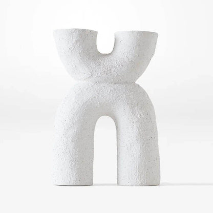 Alec | Ceramic Arch Candle Holder White - Mirra Interiors