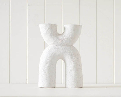 Alec | Ceramic Arch Candle Holder White - Mirra Interiors